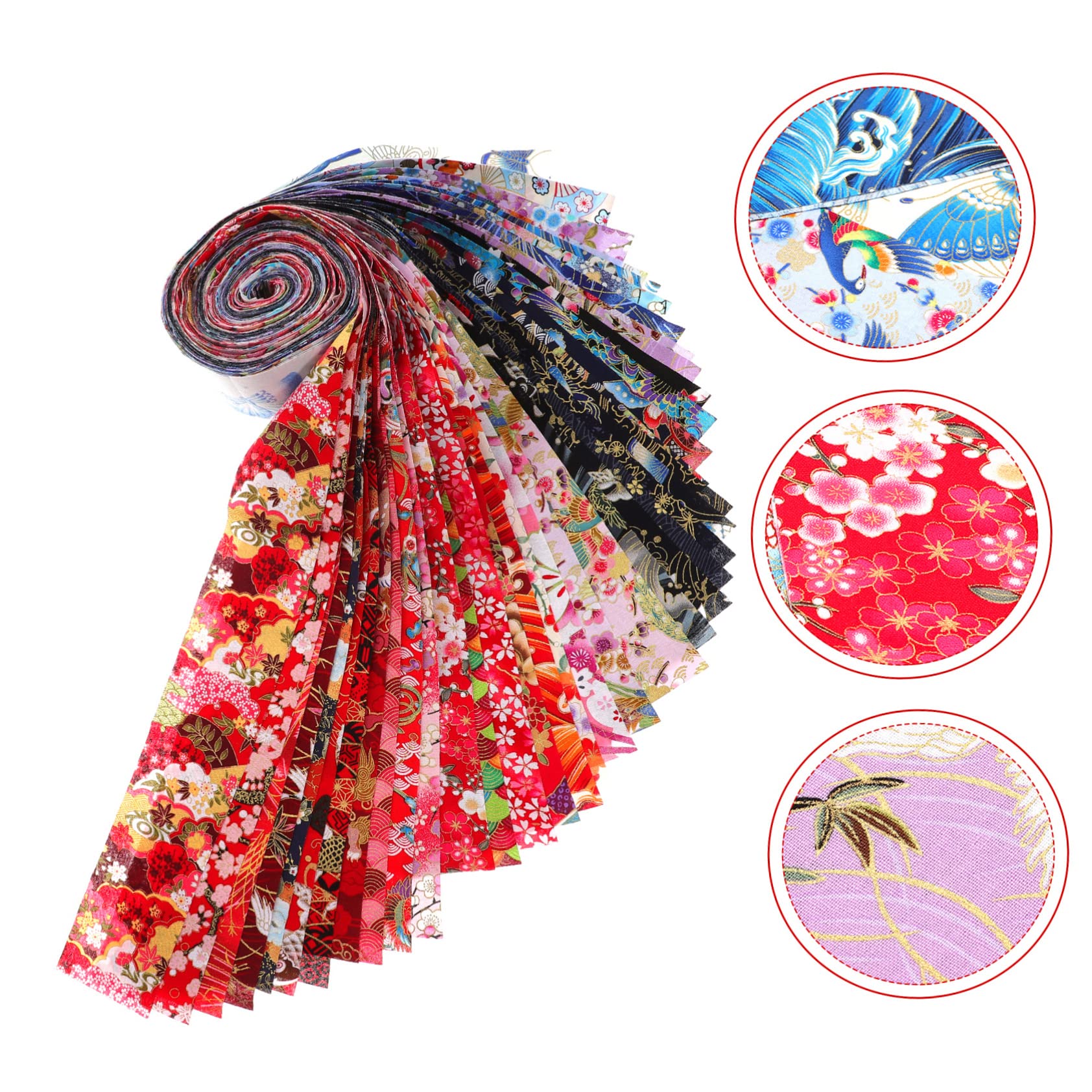 40blätter Baumwollstoff Patchwork Blumenmuster Steppstoff zum Nähen Stoffstreifen für Quilten und DIY-projekte