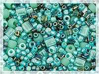 Vista 8 de 0,35 oz (10 g) Mezcla de pequeñas rocallas, cuentas de semillas y bugles de 2-10 mm de cuentas de vidrio japonés TOHO, mezcla TOHO Beige Pearl