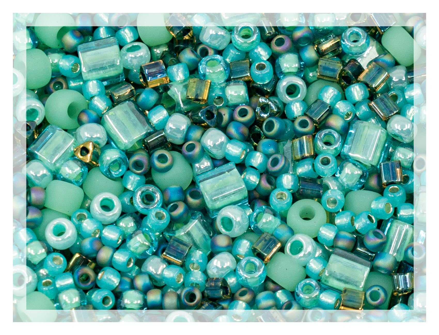 Amazon.com: 0.35oz (10g) Mix of Small Rocailles, Seed Beads & Bugles 2 ...