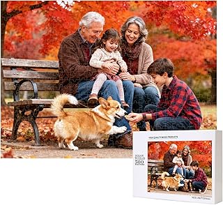 Custom Wooden Puzzles from Your Own Photos 500 Piece Personalized Picture Jigsaw Puzzle Gift for Adults & Kids - Pet, Wedding, Family, Christmas, Birthday Memory Keepsake