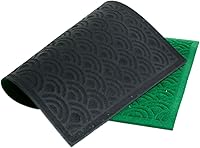 Vista 3 de Imports Decor Felpudo rectangular sintético para puerta, 18" x 30", verde