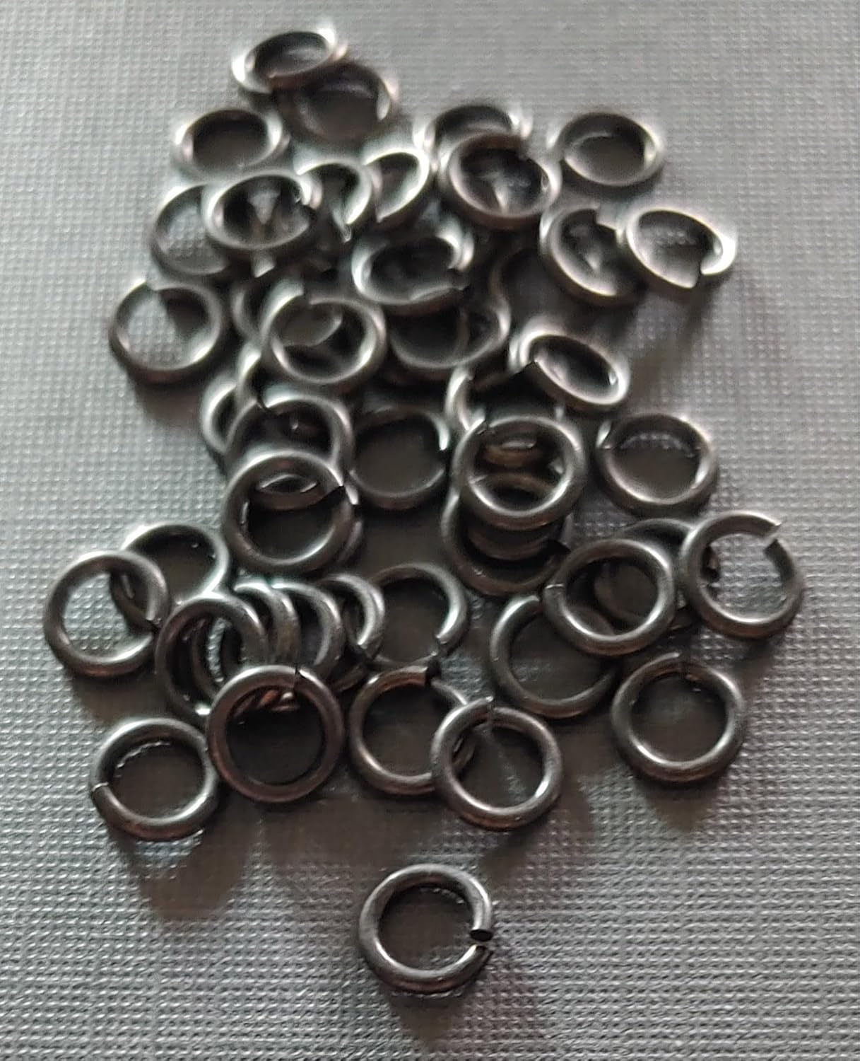 Snapeez II ULTRAPLATE Black Velvet Matte Plate Ring Hard Open Jump Ring 6mm Heavy Gauge (Pk 50) Jump Rings. The Ultra Secure No Solder Jump Ring. Made in USA.