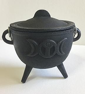 Cast Iron Cauldron Triple Moon