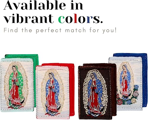 Miniatura 3 de Collar Escapulario Marrón y Verde Pack de 3 Escapulario Católico Mexicano de Nuestra Señora de Guadalupe