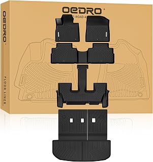 OEDRO Floor Mats Fits 2020-2025 Hyundai Palisade 7& 8 Seater, Floor Liner Trunk Mat Cargo Mat Back Seat Cover Protector Palisade All Weather Rubber Accessories