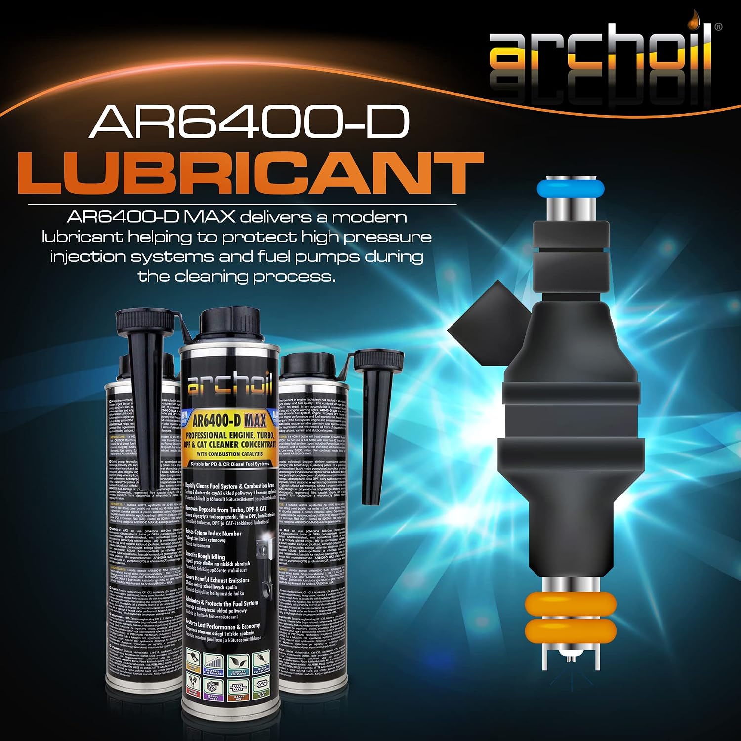 AR6400-D (16 Oz) - Professional Diesel Fuel System and Engine Cleaner (Treats 25 Gallons of Diesel)