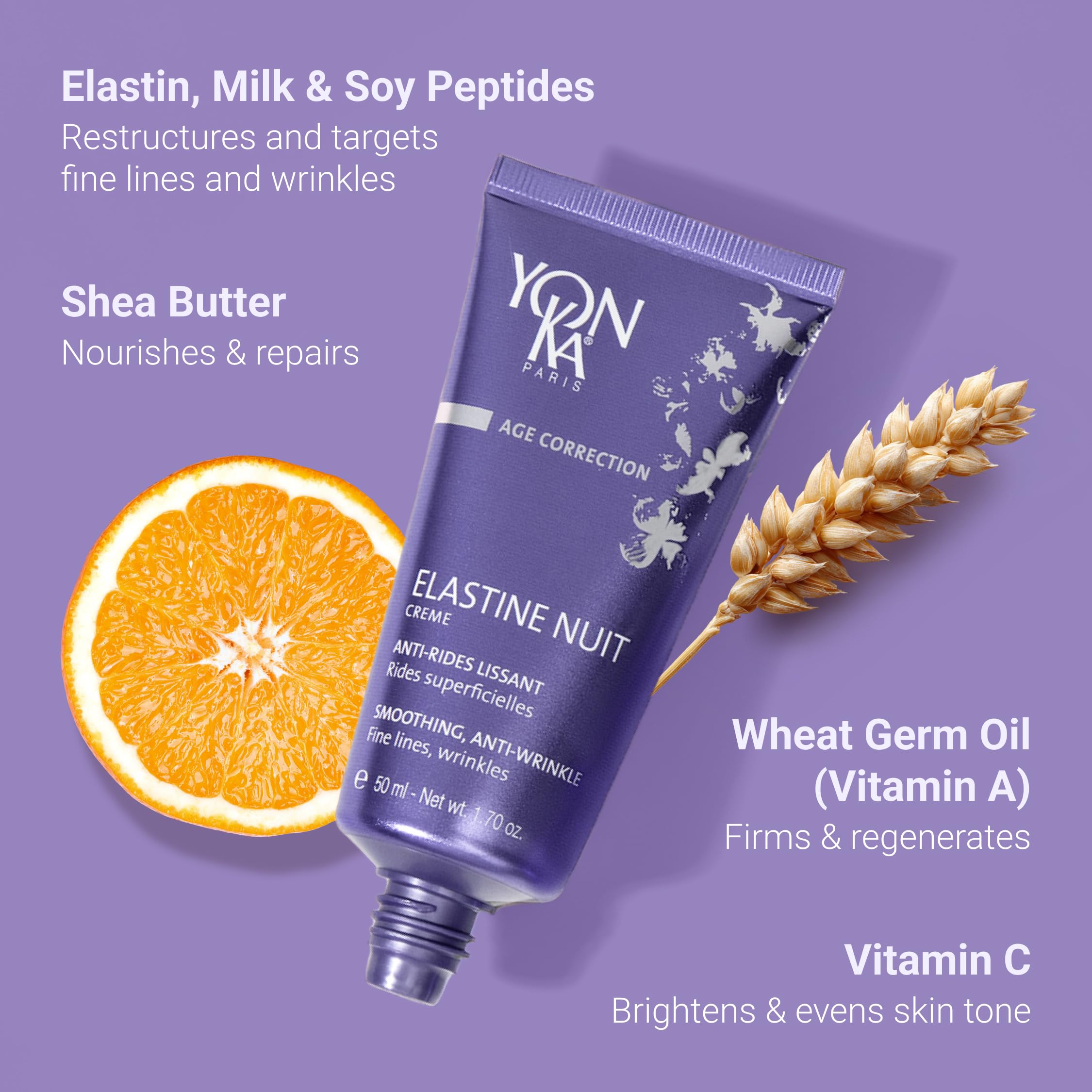 Yon-Ka Elastine Nuit Anti-Wrinkle Night Cream (50ml) Anti Aging