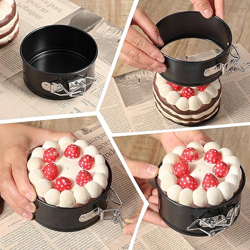 MAQUITA 8 Pcs 4 Inch Springform Pan Mini - Thumbnail 4