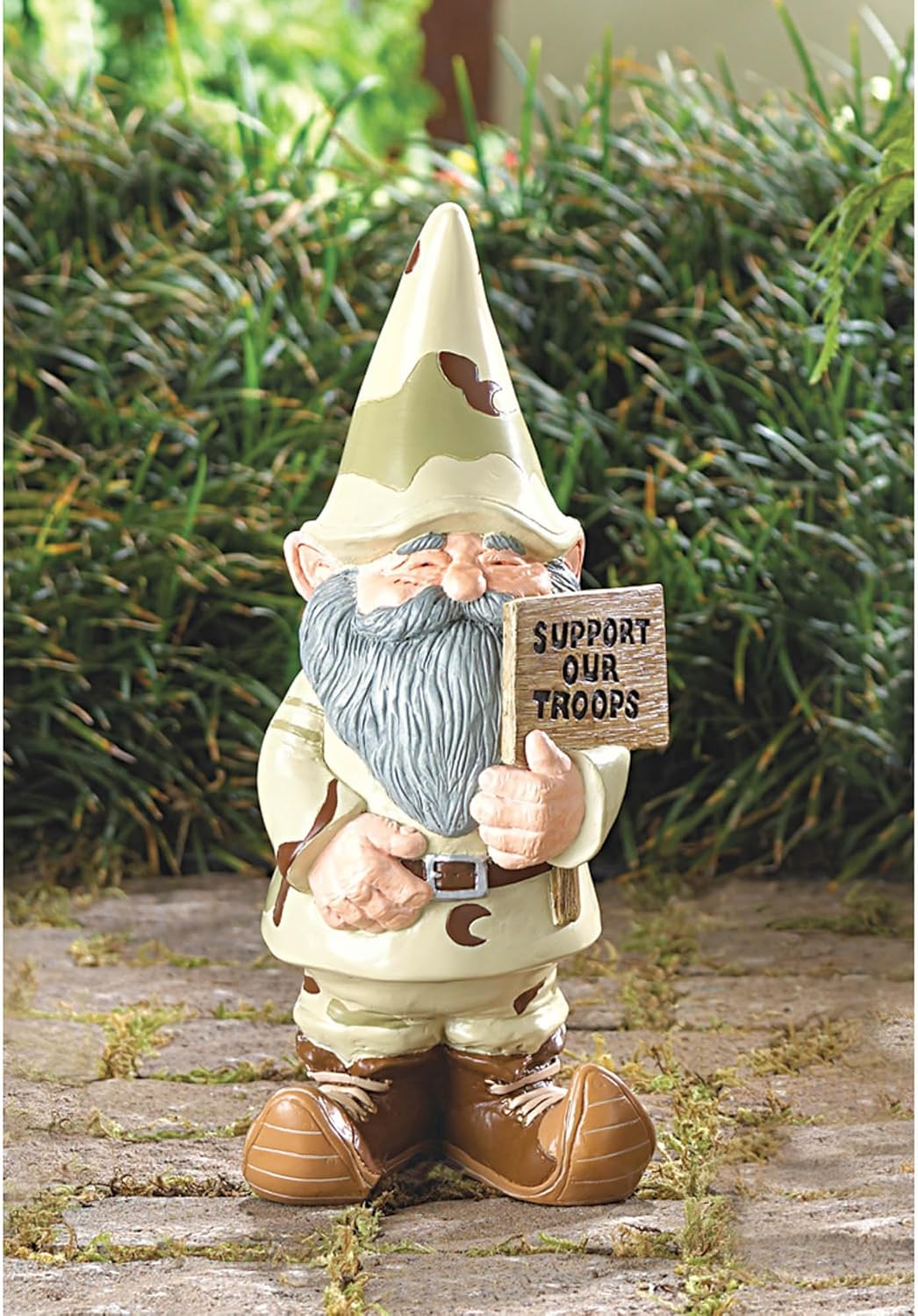 Accent Plus Support Our Troops Gnome Patriotic USA Garden Outdoor Statue