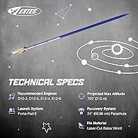 Vista 5 de Estes 1295 Mean Machine - Kit de construcción de cohetes, kit avanzado de modelo de cohete volador para mayores de 10 años