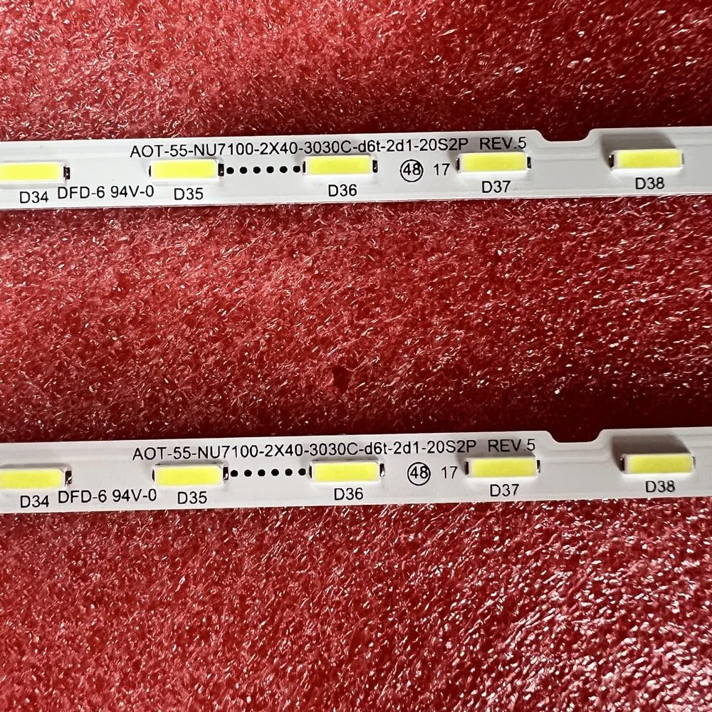 Tira De LED for Iluminación Trasera Compatible Fit For Samsung UN55RU7450G UN55NU6900 UN55NU6900F UN55NU6950F UN55RU7100F UN55RU7200F UN55RU7300F UN55NU6080F(2 PCS For 1 TV)