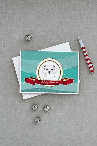 Miniatura 6 de Caroline's Treasures BB1530GCA7P - Tarjetas de felicitación y sobres de bulldog inglés blanco con sobres, paquete de 8 tarjetas en blanco con