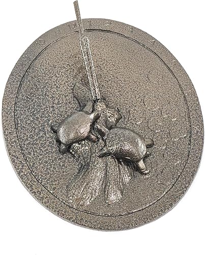 Miniatura 2 de Reloj de sol tortuga, bronce envejecido