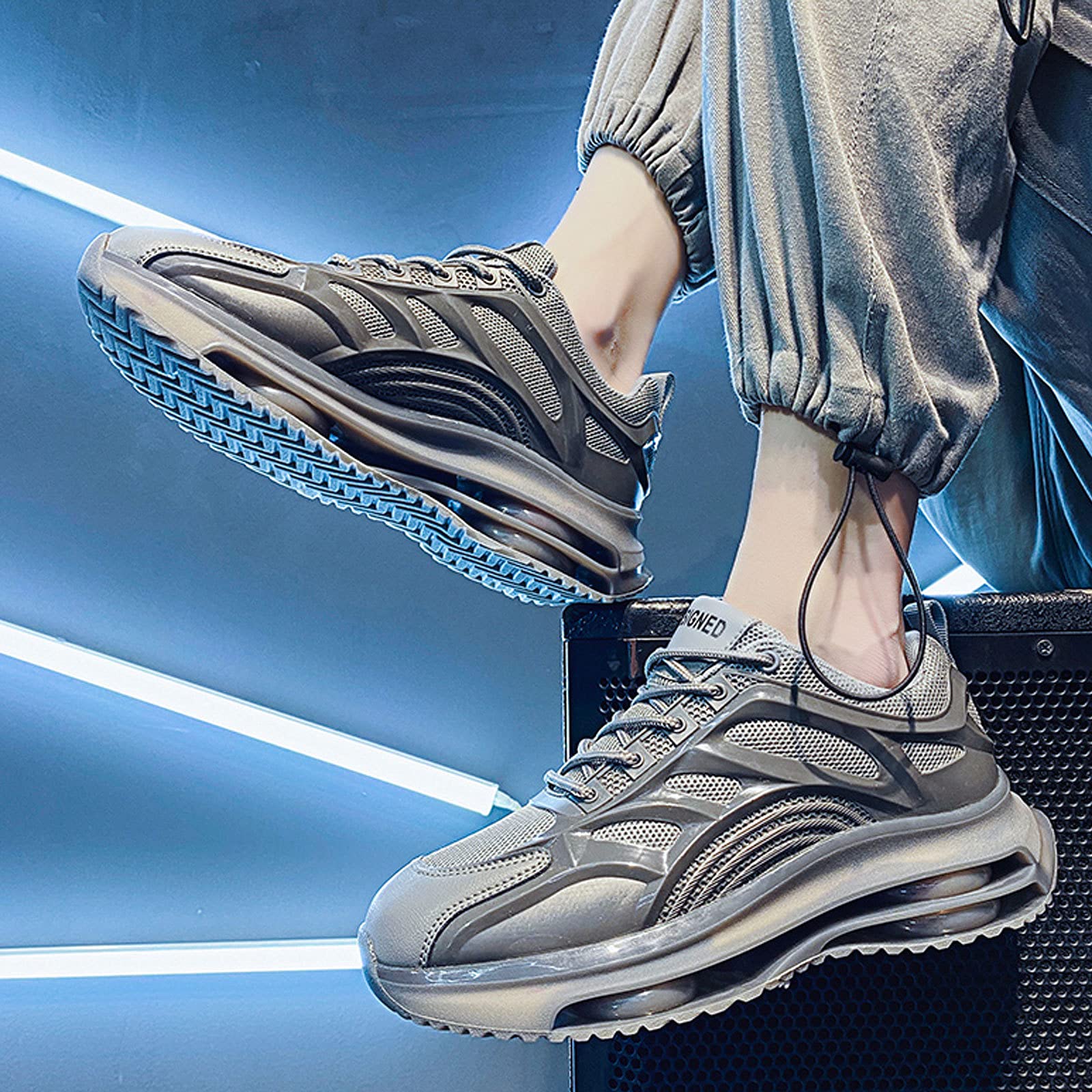 Baskets Air Running Homme/Femme - Respirantes, Amorti Air-Sole, Semelle Antidérapante, Pour Sport Et Quotidien