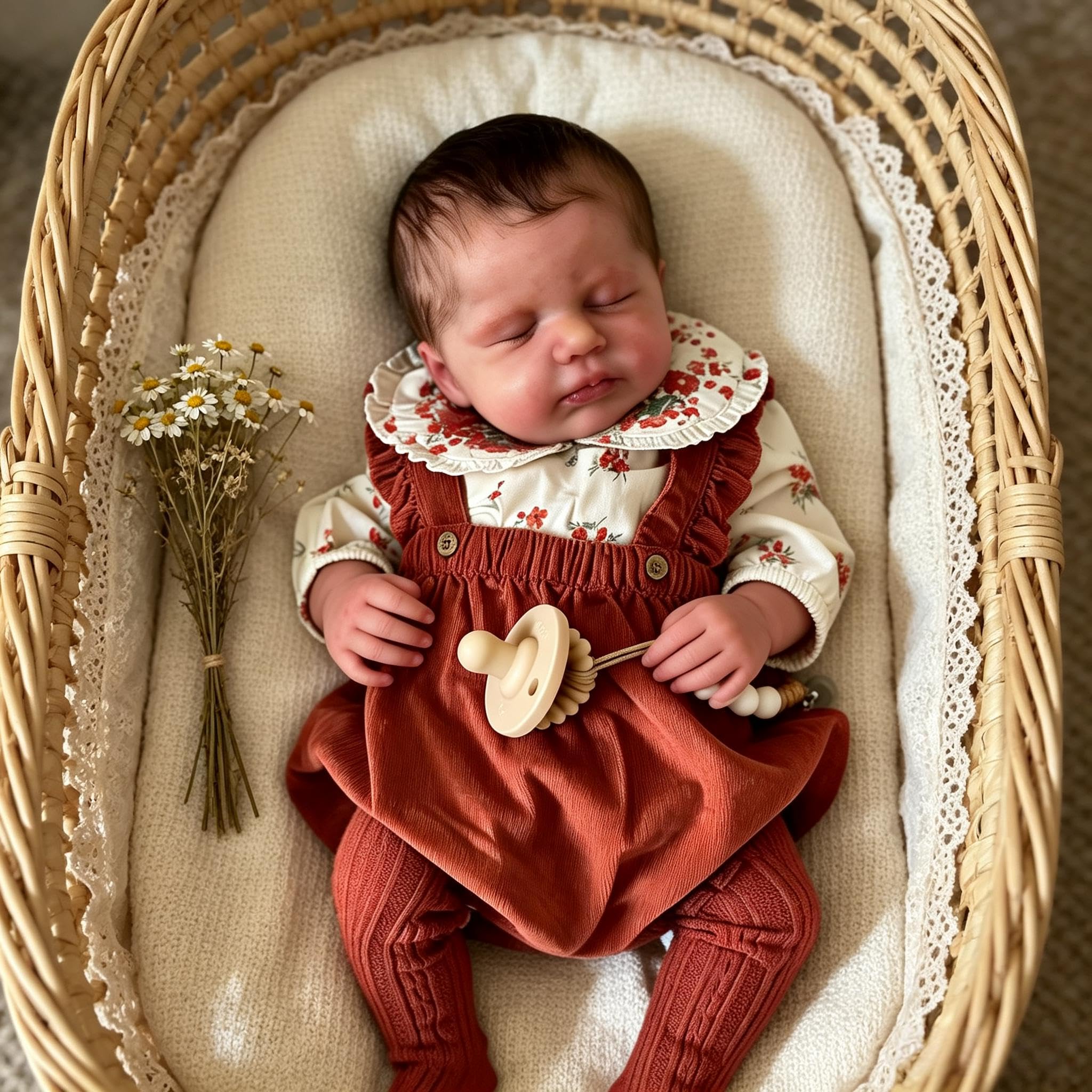 RXDOLL Vollvinyl Reborn Puppe Mädchen, 20 Zoll Realistische Reborn Baby Puppen Silikon Ganzkörper, Anatomisch Korrekte Lebensechte Neugeborenenpuppe für Kinder und Sammler