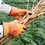 Vgo 1Pair Gants de jardinage Hommes,Gants de travail de sécurité,Protection de la peinture,Protégé aux épines,Ecran de poche(L,Blue,SL7475)