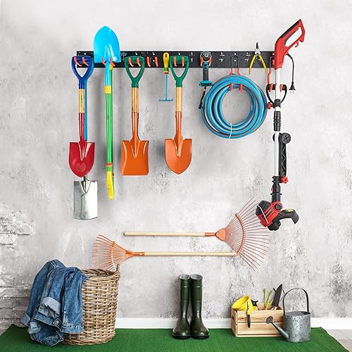 Miniatura 9 de Ultrawall Ganchos de garaje multialmacenamiento, estante utilitario con múltiples métodos de instalación, sistema organizador de herramientas de