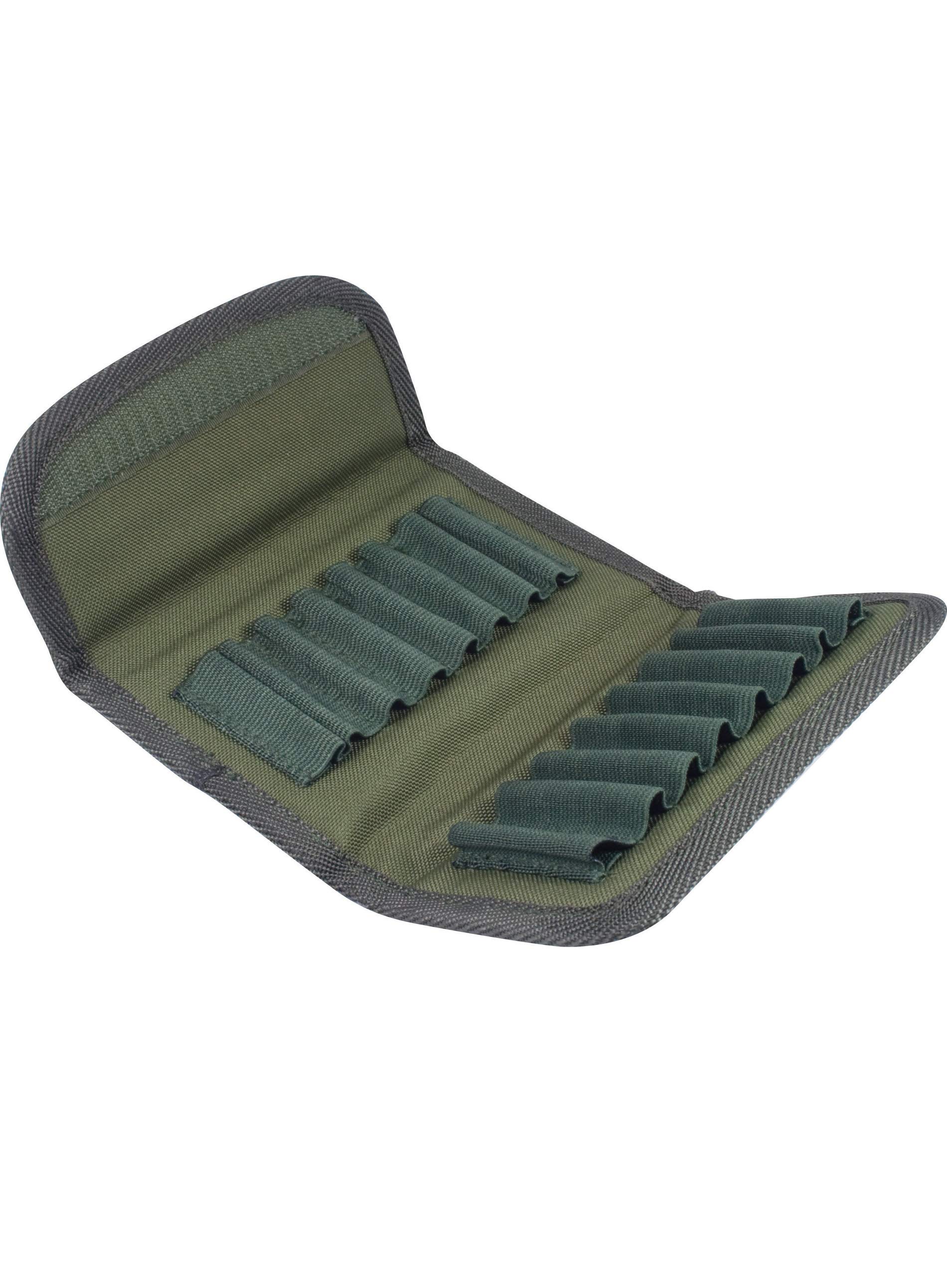 vsdfvsdfv Leather Cartidge Buttstock Shotgun Shell Holder, Hunting Buttstock Ammo Holder Pouch Bag for Rifles, Shotgun Shell Pouch Shell Holder Stock (Brown, 410)