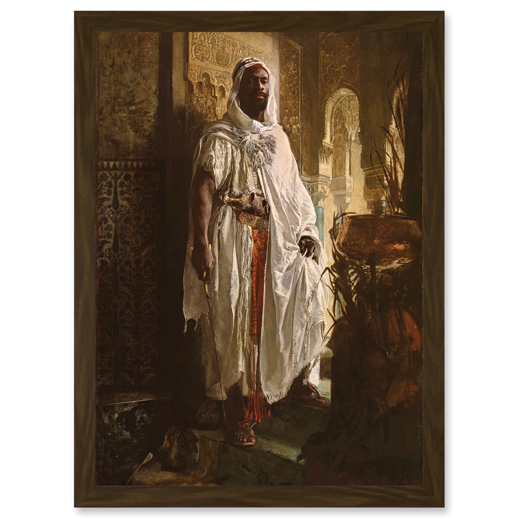 Painting Charlemont The Moorish Chief Framed A4 Wall Art Print