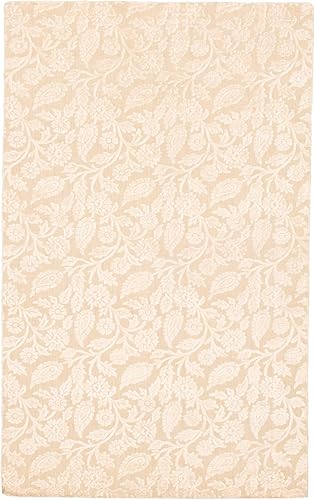 Hand-Knotted | Area Rug for Living Room, Bedroom | Galleria Transitional Ivory Rug 4'11" x 7'10" | 350388