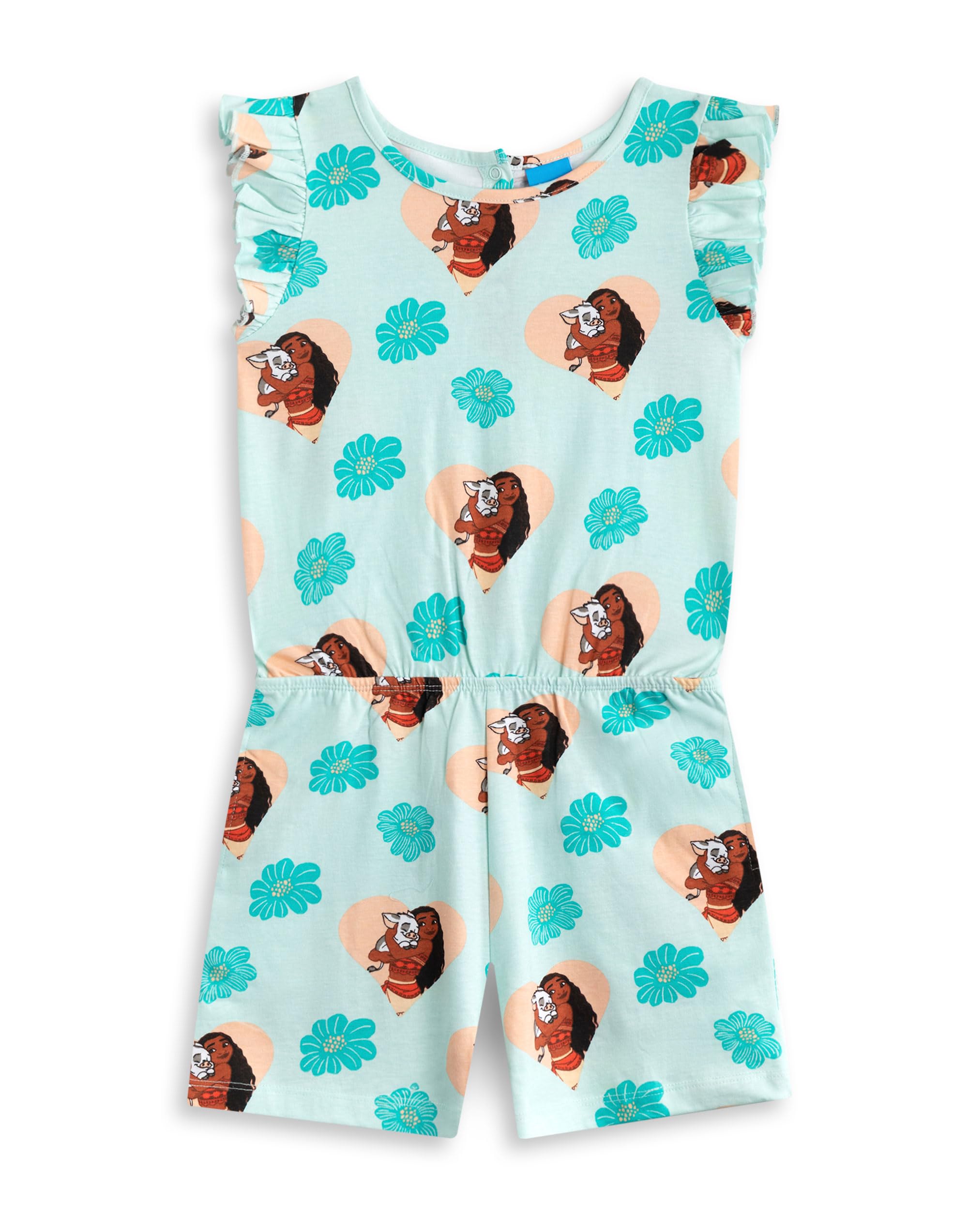 Disney (3-4 Years) Moana Sleeveless Playsuit (Girls Green)