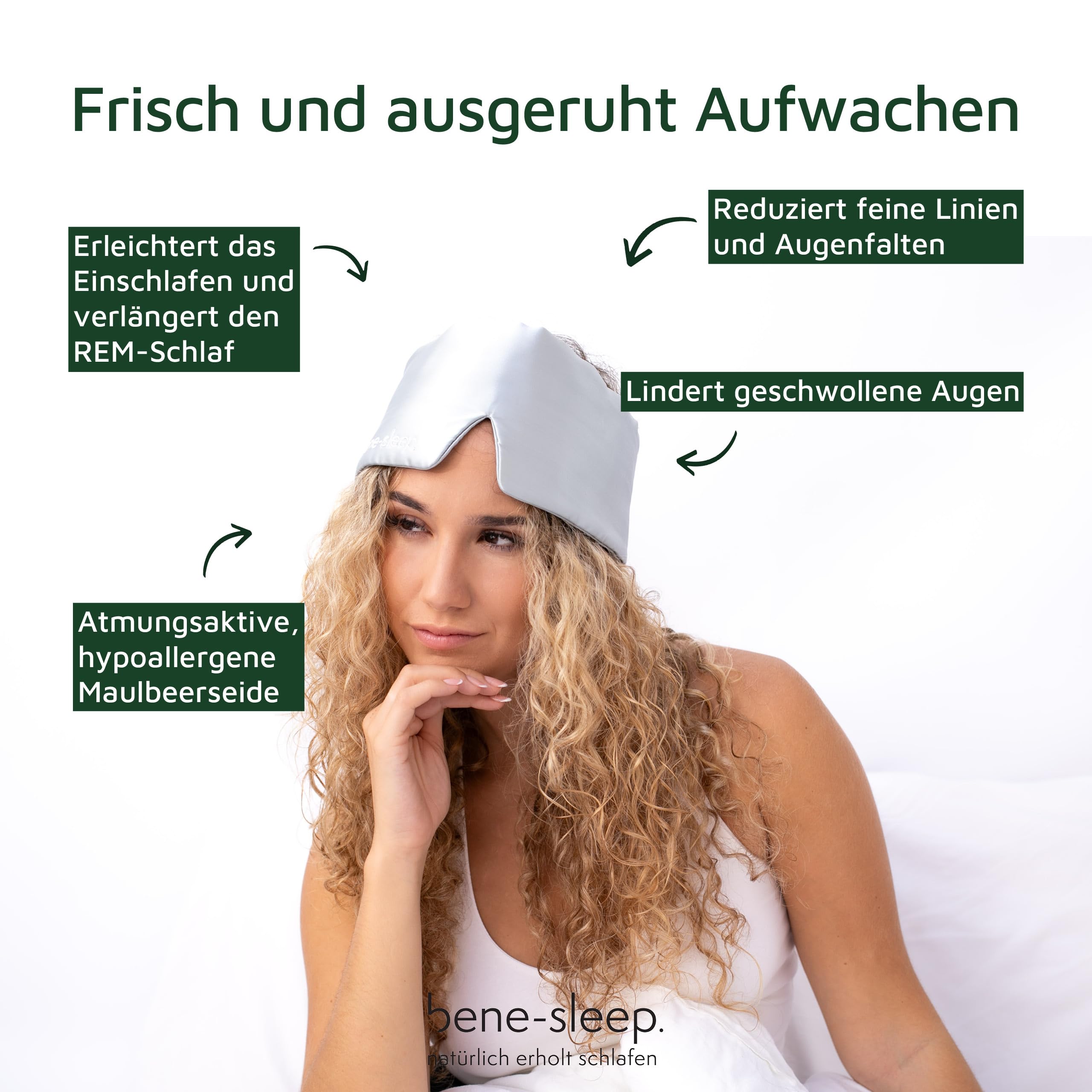 Masque de sommeil en soie de qualité supérieure - 100 % opaque - Rembourrage doux - Lunettes pour les yeux pour un sommeil réparateur - Pour un sommeil REM prolongé et un sommeil plus