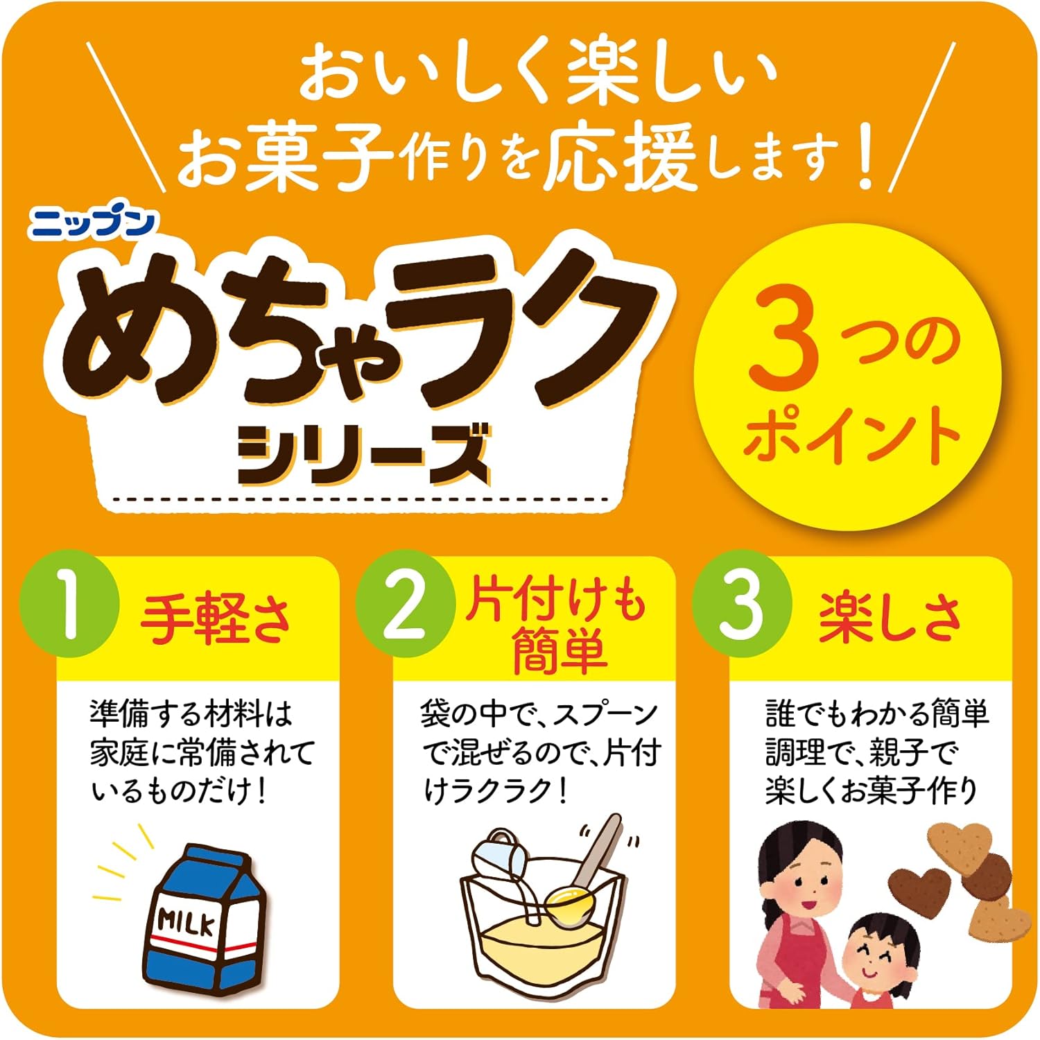 Nippn ニップン めちゃラク カスタードクリームミックス 40g ×6個