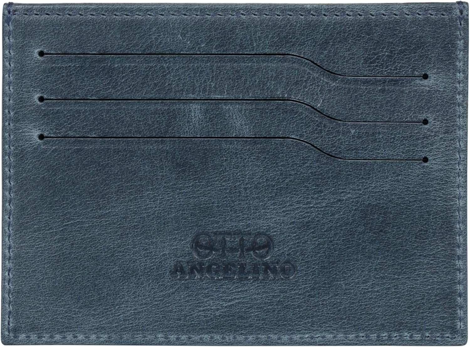 Otto Angelino Genuine Leather Ultra Slim Minimalist Cardholder Wallet - Unisex
