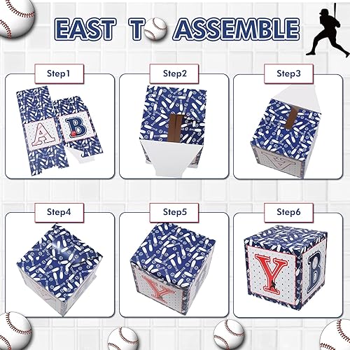 Miniatura 3 de Maitys 4 cajas de bebé con letras para decoración de ducha, bloques de baby shower, caja de globos, suministros de fiesta temática para niños y