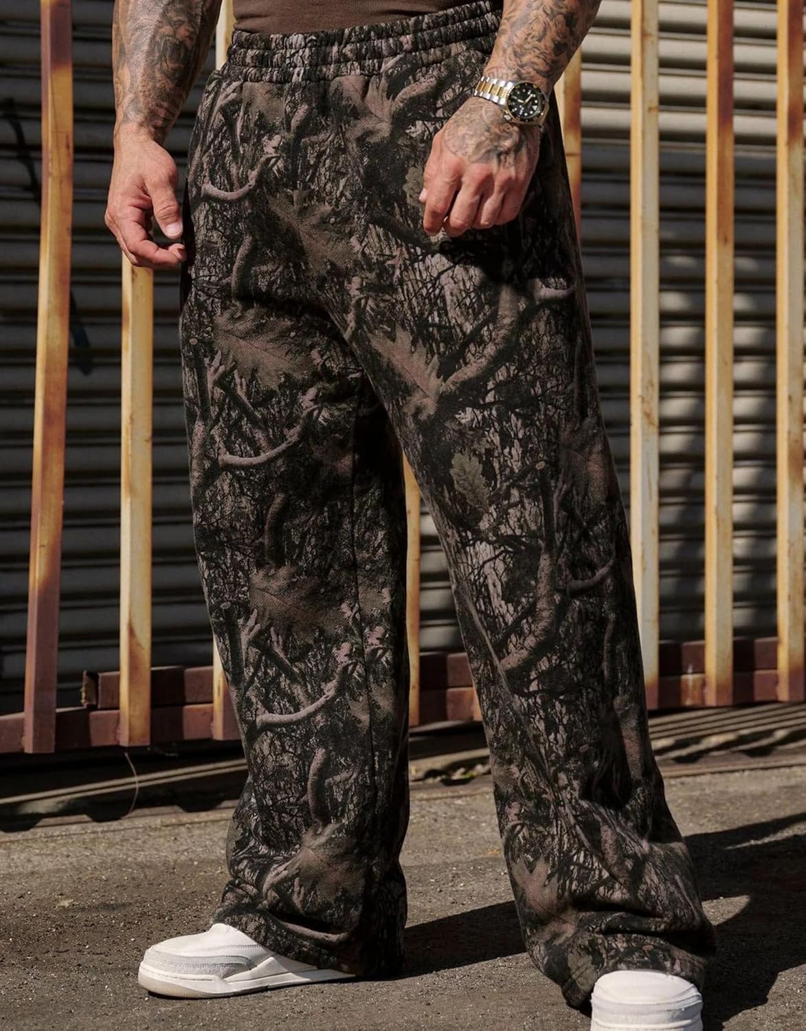 Mens Camo Sweatpants Baggy Joggers Casual Athletic Gym Workout Sweat Pants with Pockets