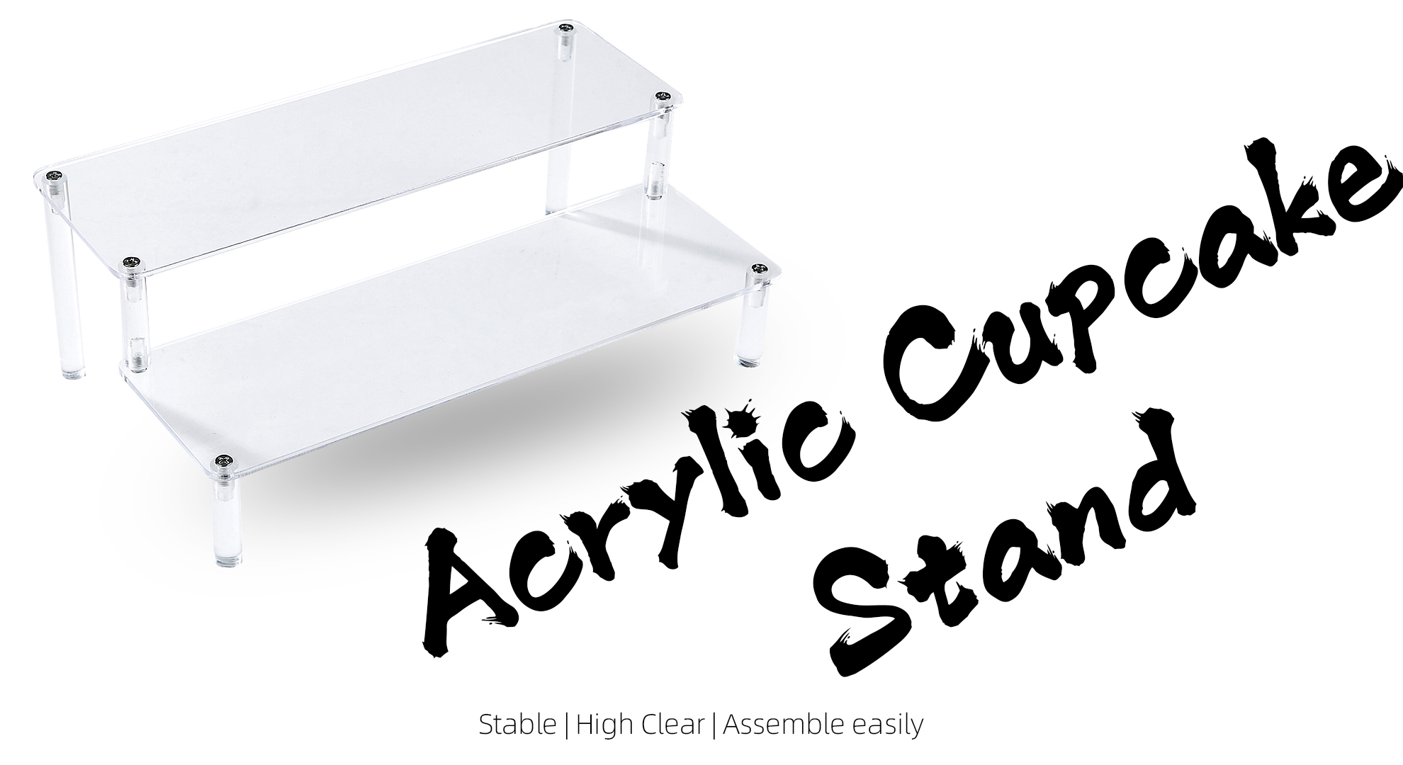 BYCY 2 tier acrylic stand for display