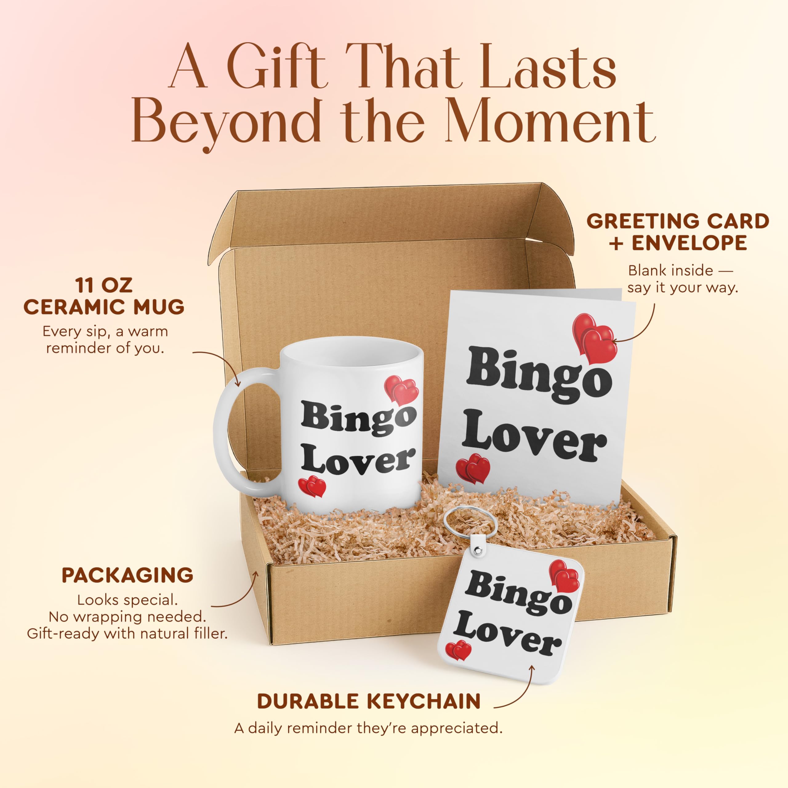3dRose Bingo Gift Set for Enthusiasts – Includes Mug, Bingo Card, and Keychain – Perfect Birthday and Friendship Gift