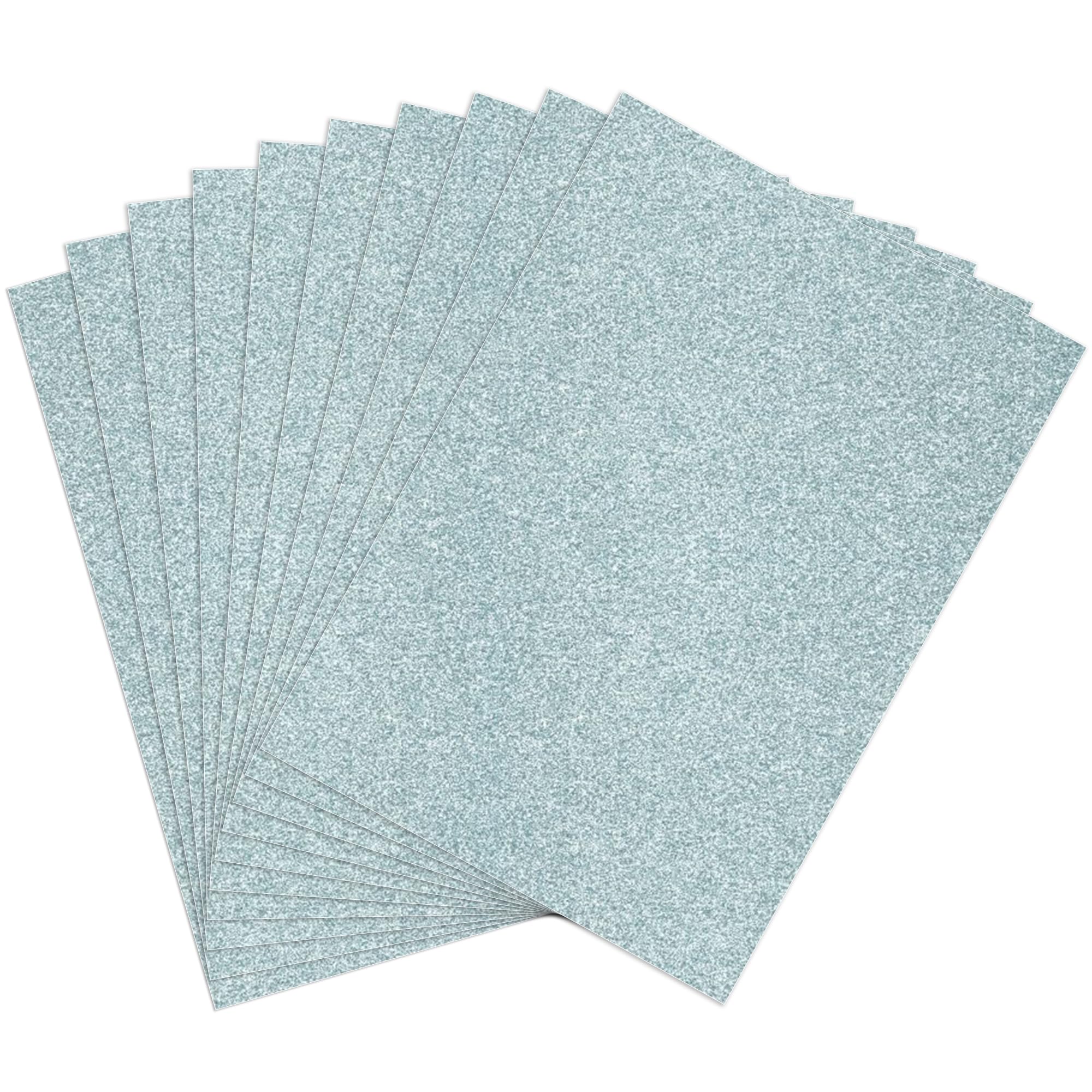 50-Pack A4 Galaxy Silver Glitter Card 350gsm by Blitz Craft, Extra Thick Double Sided Non Shed Glitter Cardstock for Cricut, Cake Toppers, Scrapbooking, Wedding Invitations & DIY Craft Paper Projects