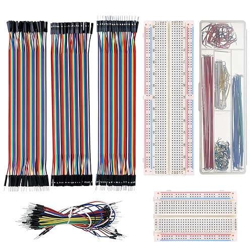 Kit de cables de puente de tabla de cortar pan de electrónica sin soldadura 400 830 Punto de lazo Breadboard 14Values Cable de puente sólido 126