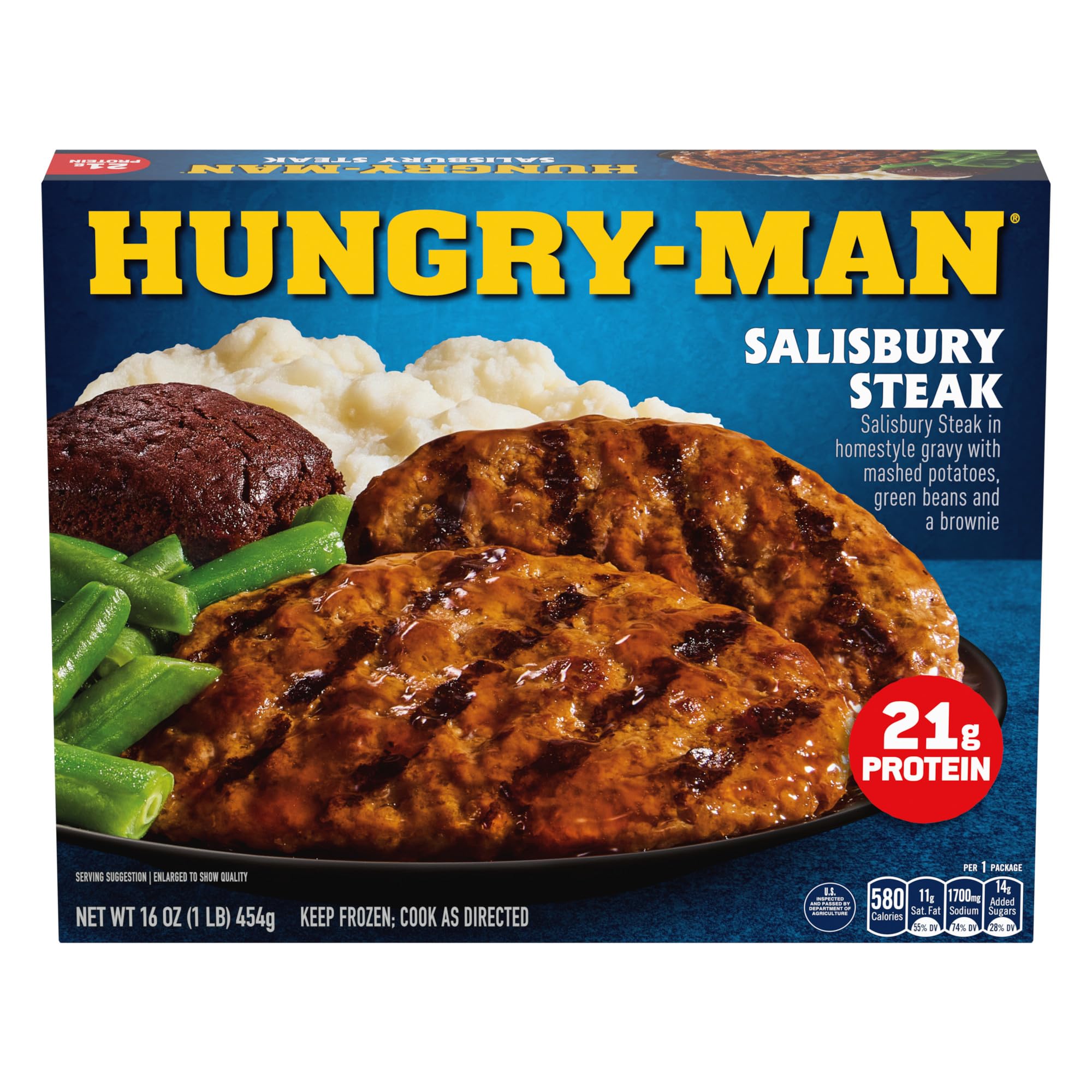 Hungry-Man Salisbury Steak, 16 Oz