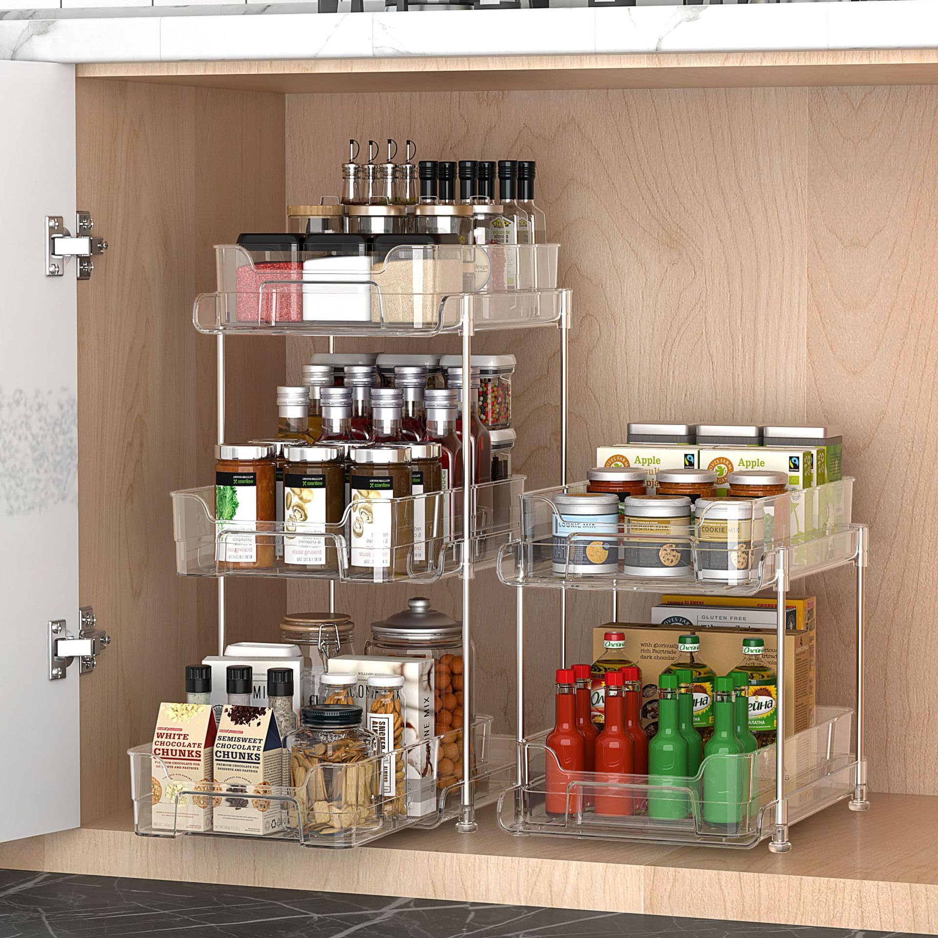 Glorlliant Makeup Organizer Storage Drawers, 3 Tiers Cosmetic Organisers, Vanity Skincare Storage Organiser - Image 3