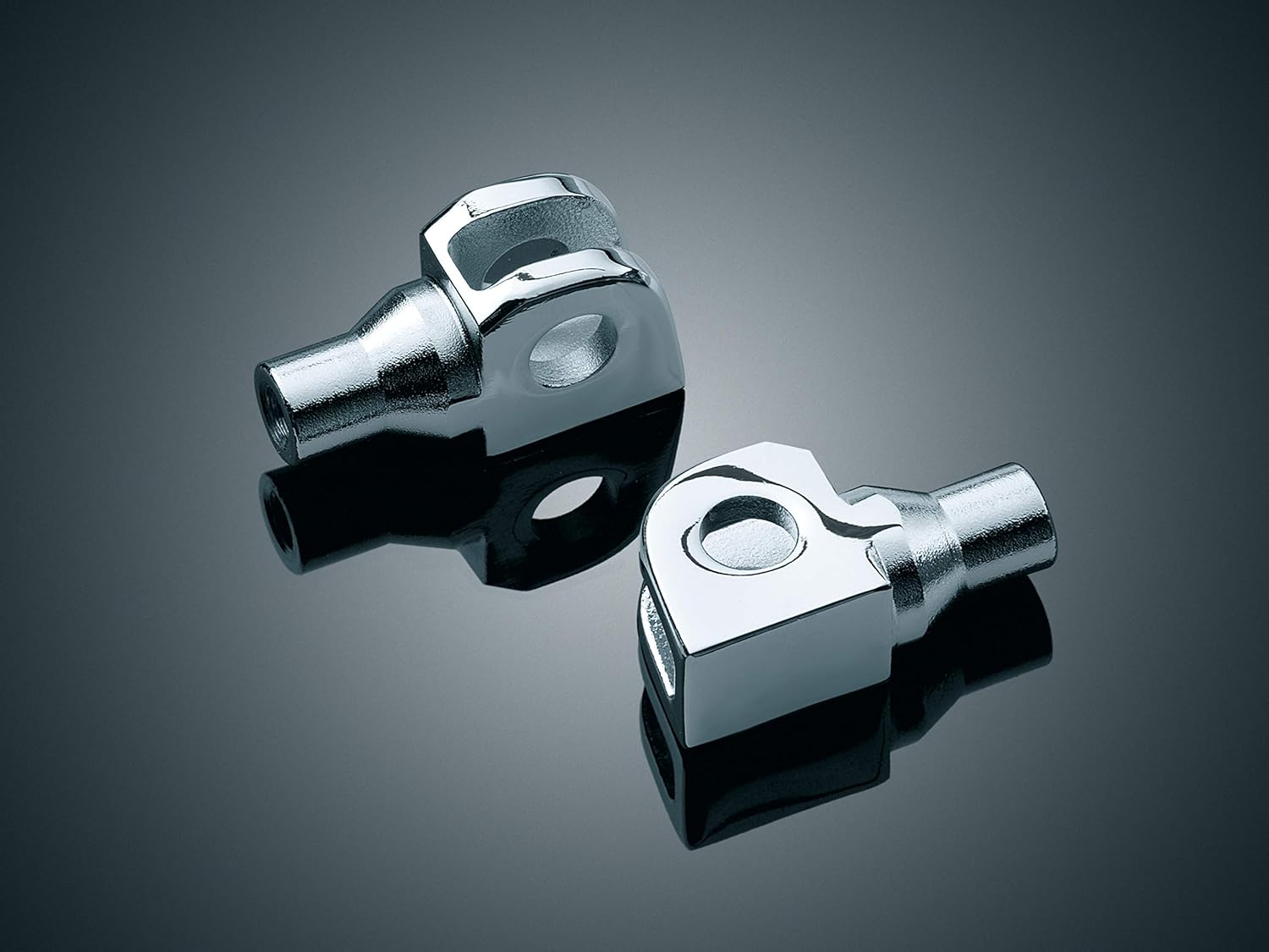 Kuryakyn 8830 Motorcycle Footpeg Component: Tapered Peg Adapters for Kawasaki, Suzuki Motorcycles, Chrome, 1 Pair