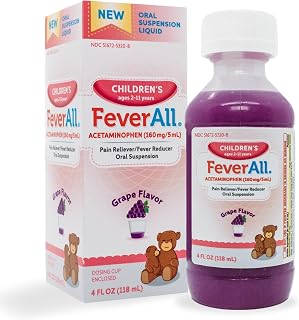 Feverall Liquid Oral Children Fever Reducer/Pain Reliever (4 oz., Grape)