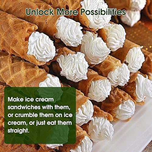 Miniatura 7 de Máquina Preparadora de Pizzelle, Mini Horno Eléctrico Antiadherente para Pizzelle y Galletas para Vacaciones, Fiestas, Postres (Revestimiento