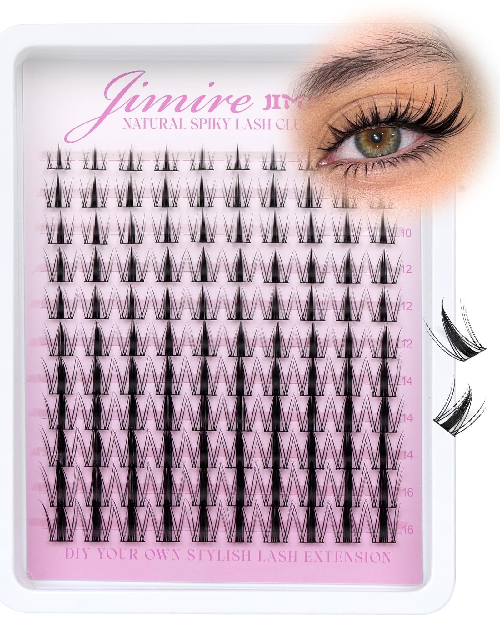 Manga Lash Clusters Natural Look Wispy Lashes Clusters Anime D-Curly Cluster Eyelash Extensions 110 Pcs 8-16MM Fairy Individual Cluster Lashes