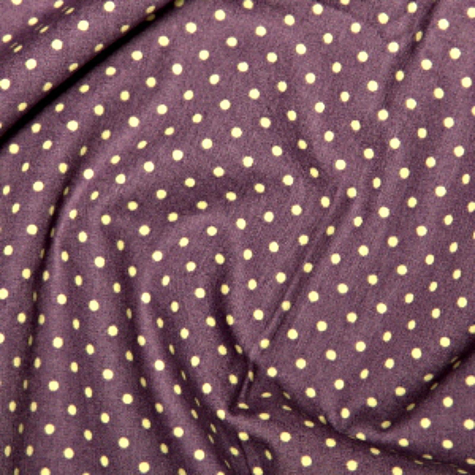 FYVIE STAR FABRICS100% Cotton 3mm Polka Dot * Rose & Hubble * Superior Poplin Fabric in 40 Colours (Plum) (ONE METRE)
