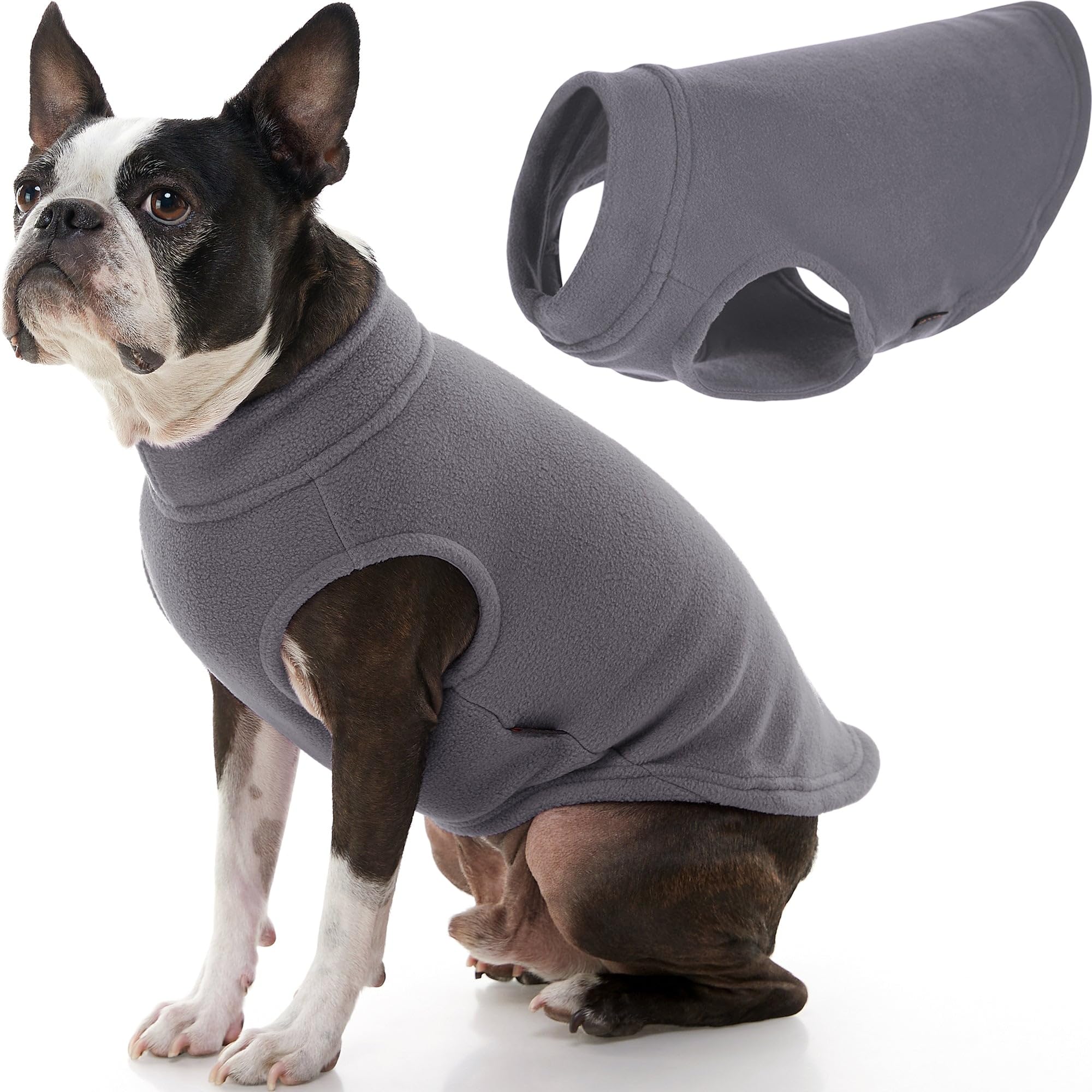 GOOBY - Stretch Fleece Vest, Pullover Fleece Vest Jacket Sweater for Dogs, Gray, 2X-Large
