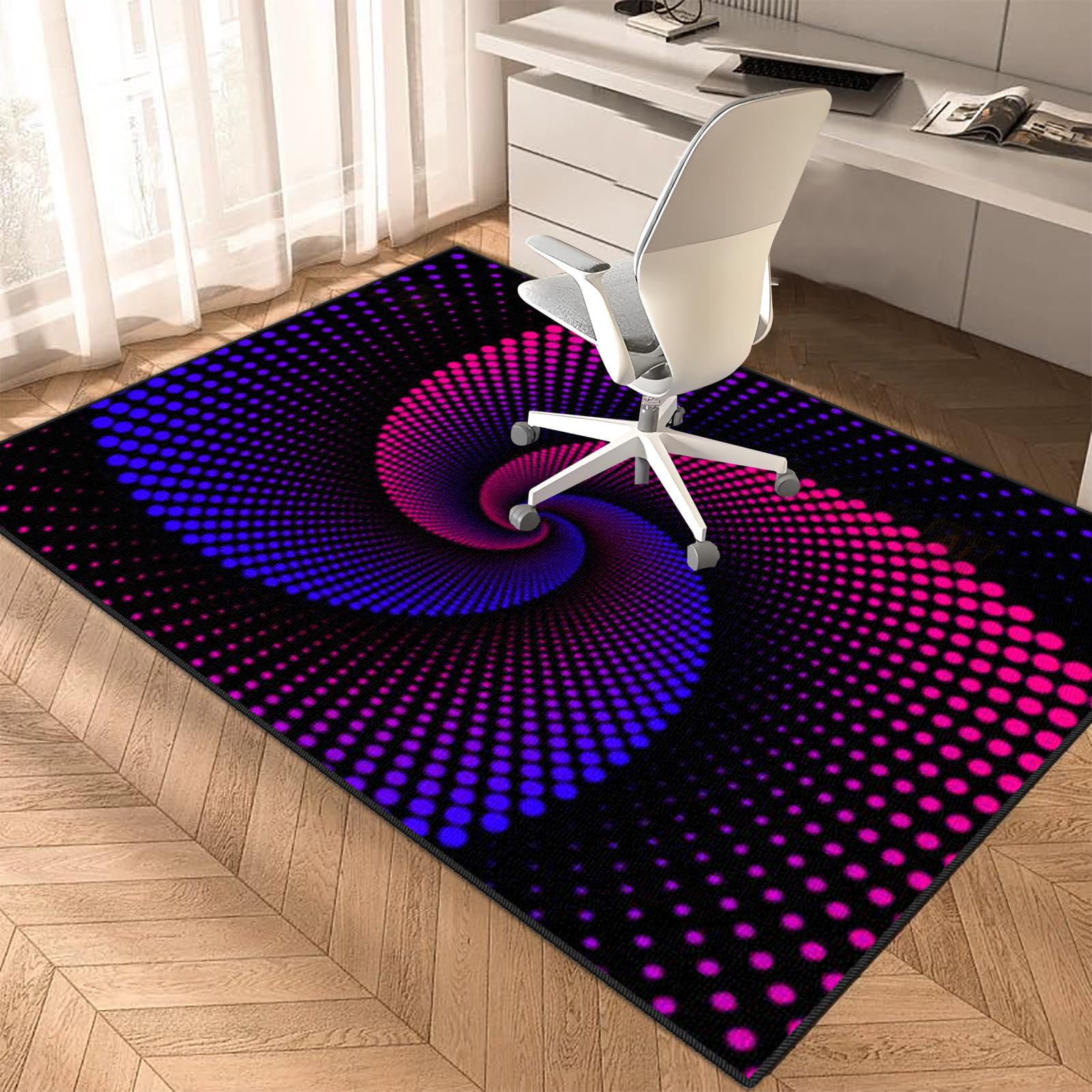 Tapis Chaise de Bureau Gaming Tapis de Sol Bureau Tissu 200 x 300 cm
