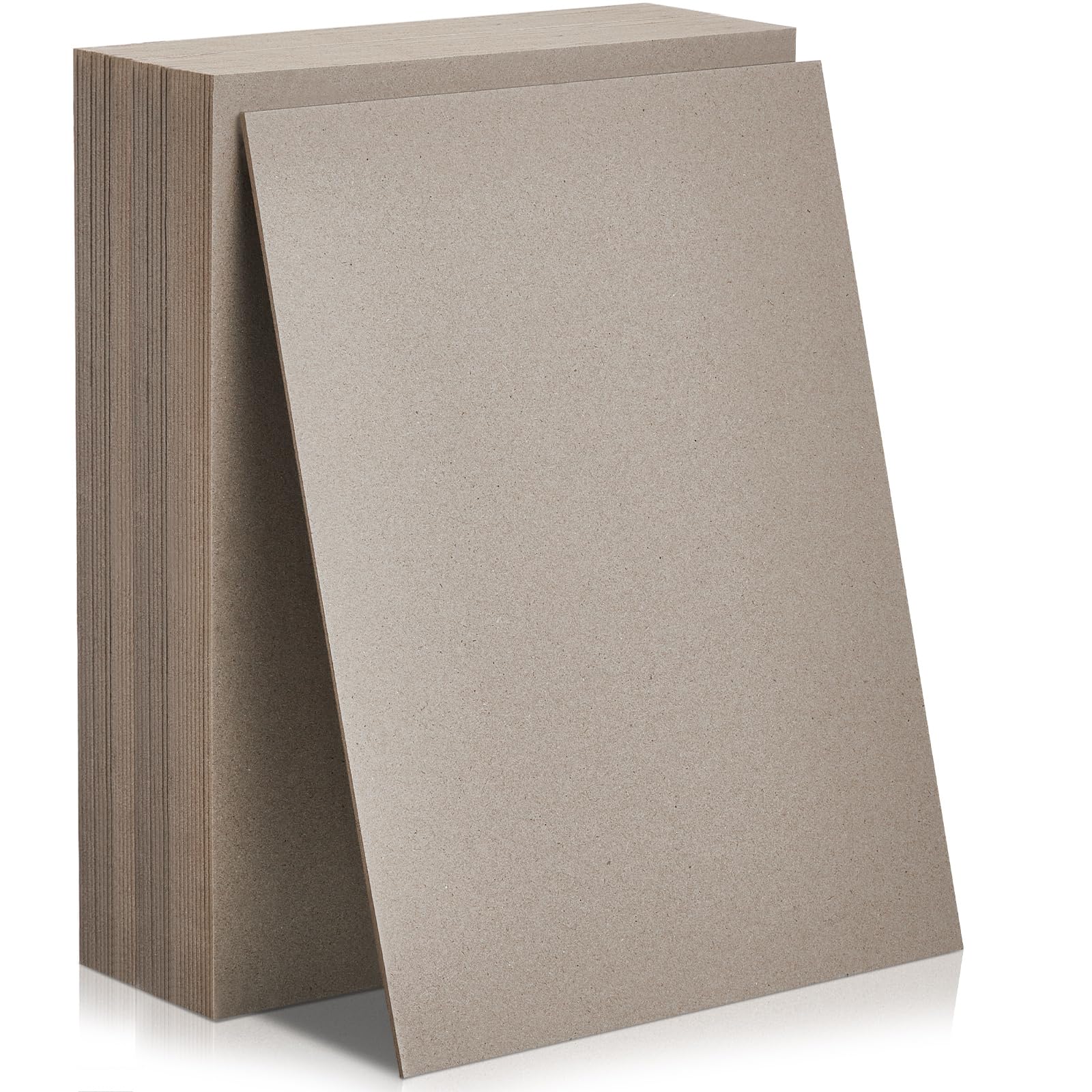 Photo 1 of 20 Pcs Book Board, Binders Board Chipboard Designer Bookboard Kraft Heavy Duty Chipboard Sheets Bookbinding Supplies for Book Binding Cover (Gray, 7 x 5 Inch 50PT)
