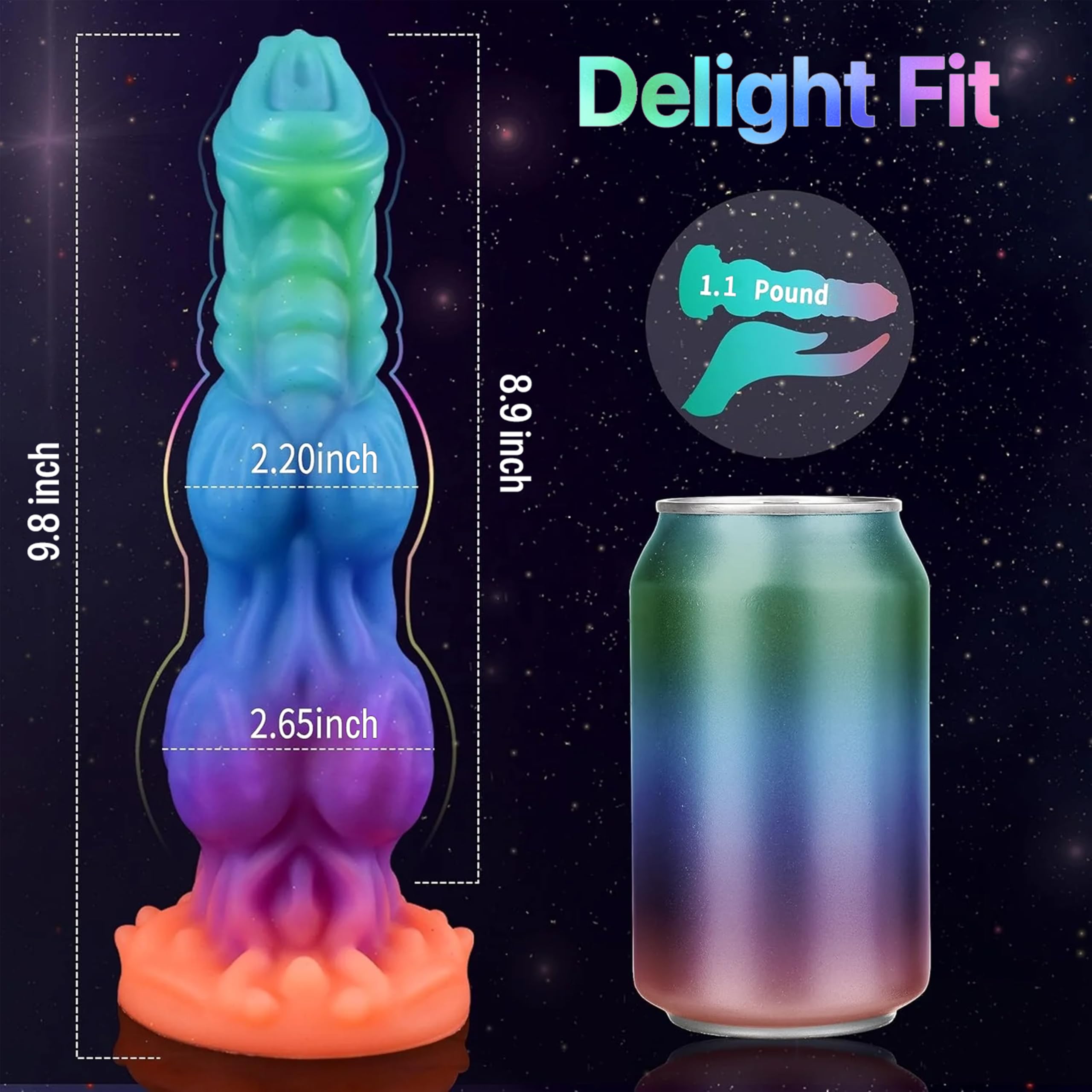 10" Monster Dildo with Knot Fantasy Horse Dildos Big Knots Huge Dragon Dong Thick Anal with Strong Suction Cup, Dog Knotted Penis for Women Sex Anal Toys for Men Gay Adult Toys for Women Men: Vibrant 2 Knots