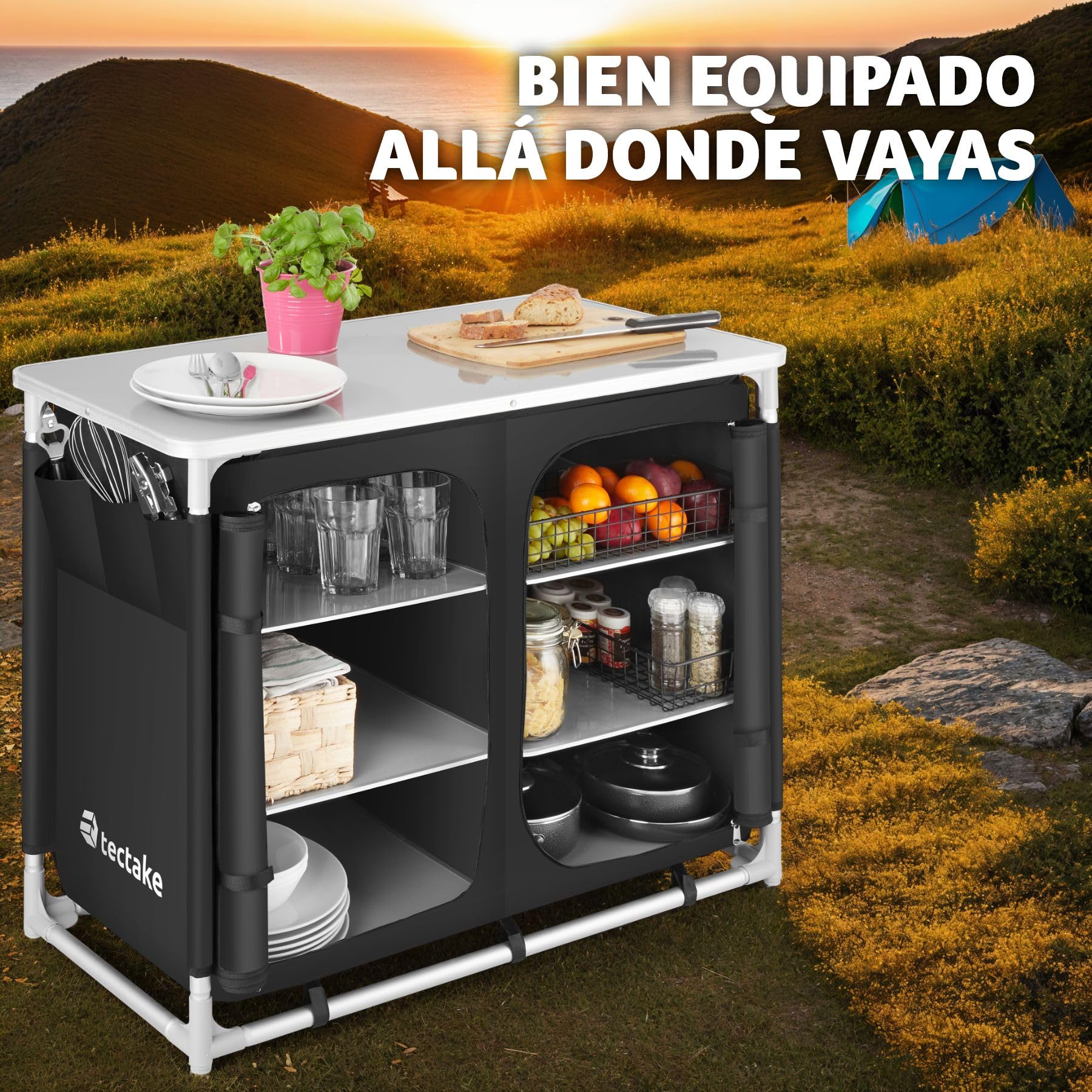 TecTake 800585 - Cocina de Camping para Muebles de jardín, Varios Modelos
