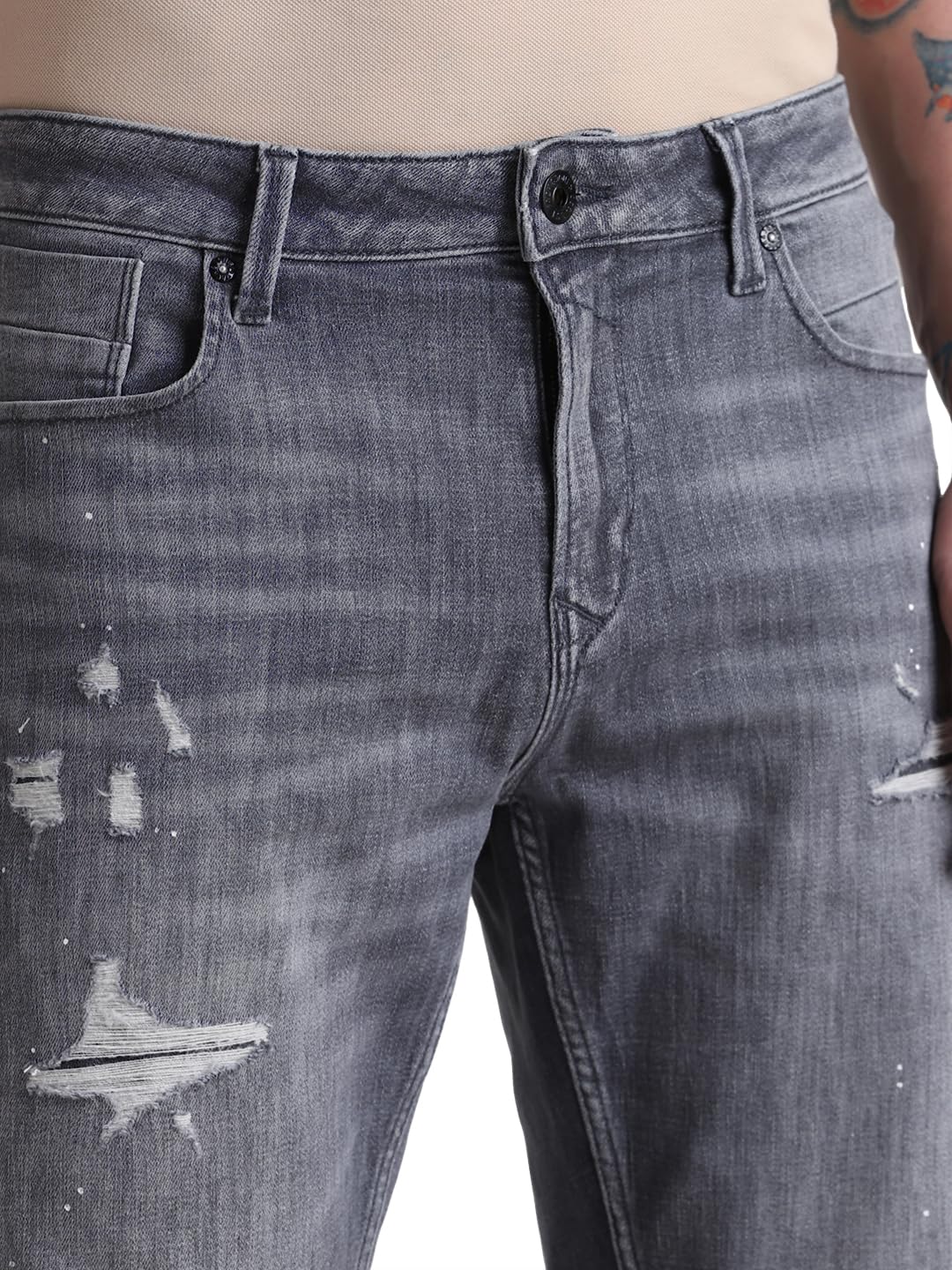 Jack & Jones Regular Fit Shorts(12245066_Grey Denim_XL) 2