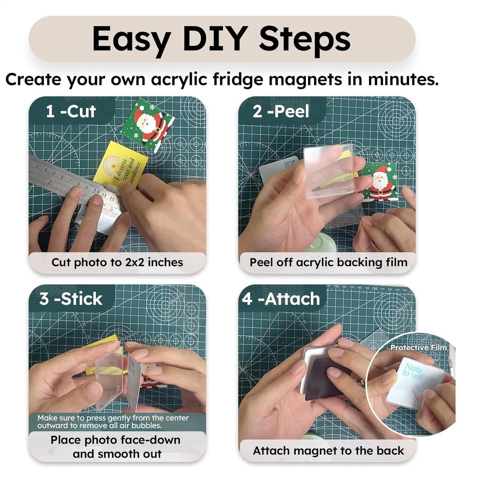 Magnet Making Kit - DIY Craft Set for Custom Fridge Magnet Creation for Kids Learning Activities | Molds with Magnetic Sheets, Creative Art Craft Set for Home School Projects