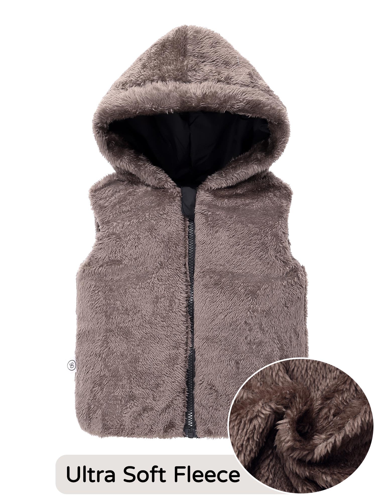 SEAUR 2024 Enfant Gilet Doudoune sans manche Vest Chaude Garçons Fille Vest Automne Hiver Zippé