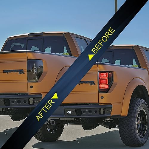 Miniatura 2 de VLAND Faros delanteros LED reflectantes  luces traseras ahumadas con señal de giro roja para Ford F150 XL 2009-2014 STX XLT FX2 Lariat FX4 King
